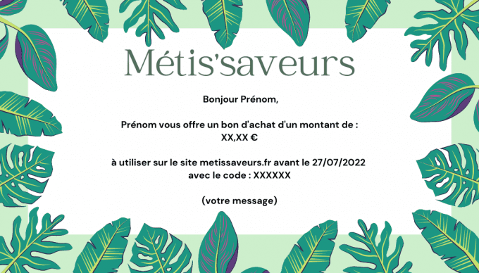 Carte cadeau 25€ / 50€ / 100€